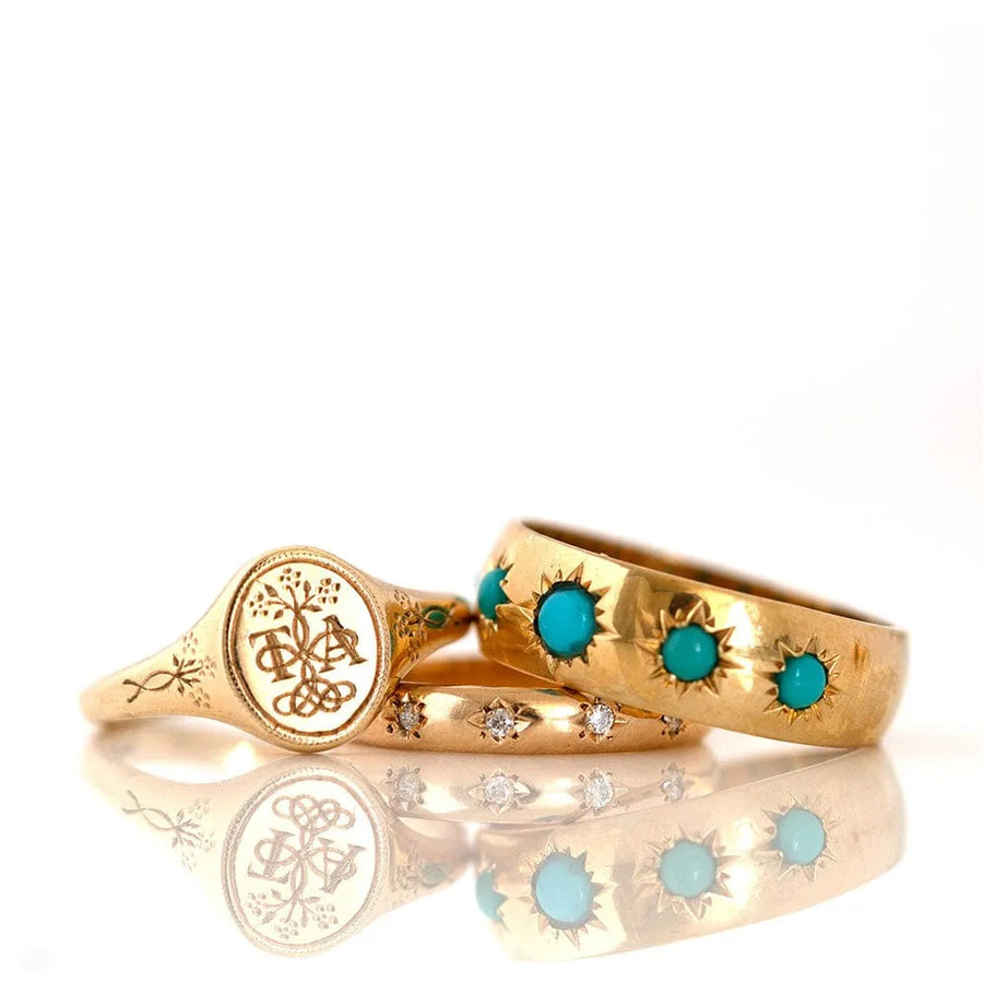 Celestial 18ct Gold Gemstone Star Ring - Mayveda Jewelry