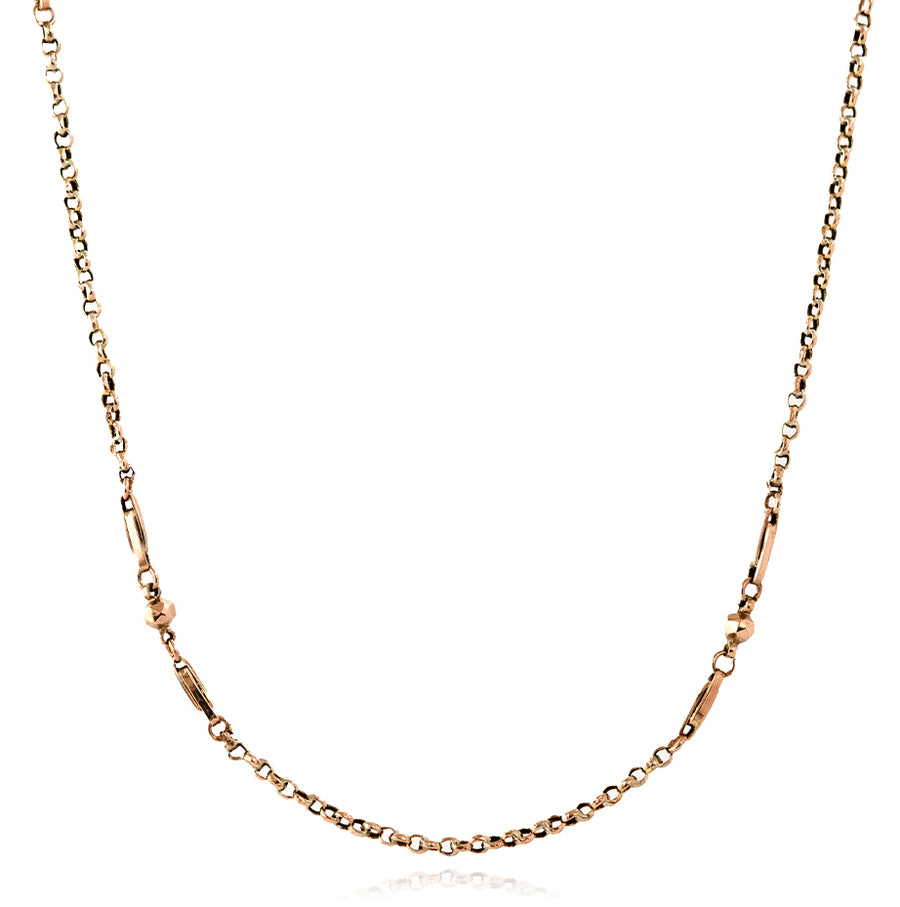 Antique Victorian 9ct Rose Gold Chain Necklace