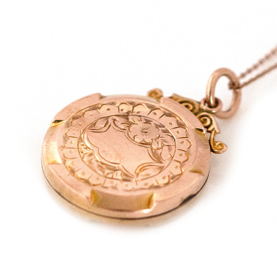 Antique Victorian 9ct Rose Gold Locket Necklace