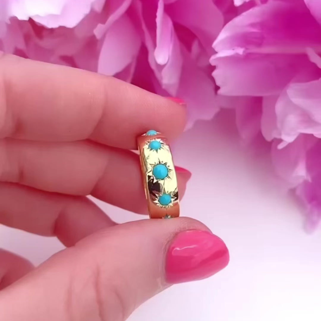 Ada 18ct Gold Diamond Star Ring, video