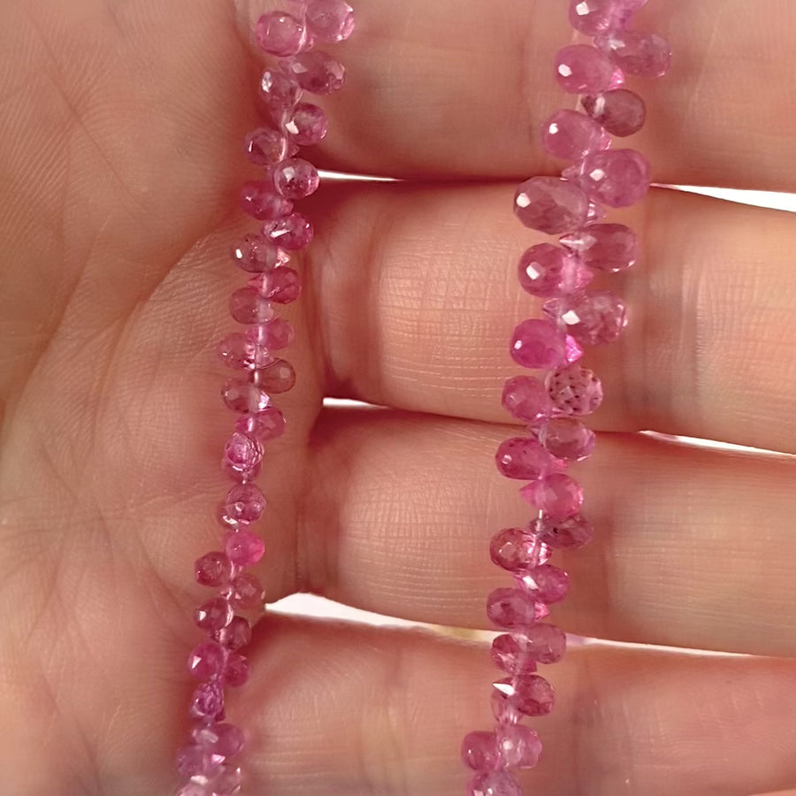 Beaded 18ct Pink Spinel Necklace