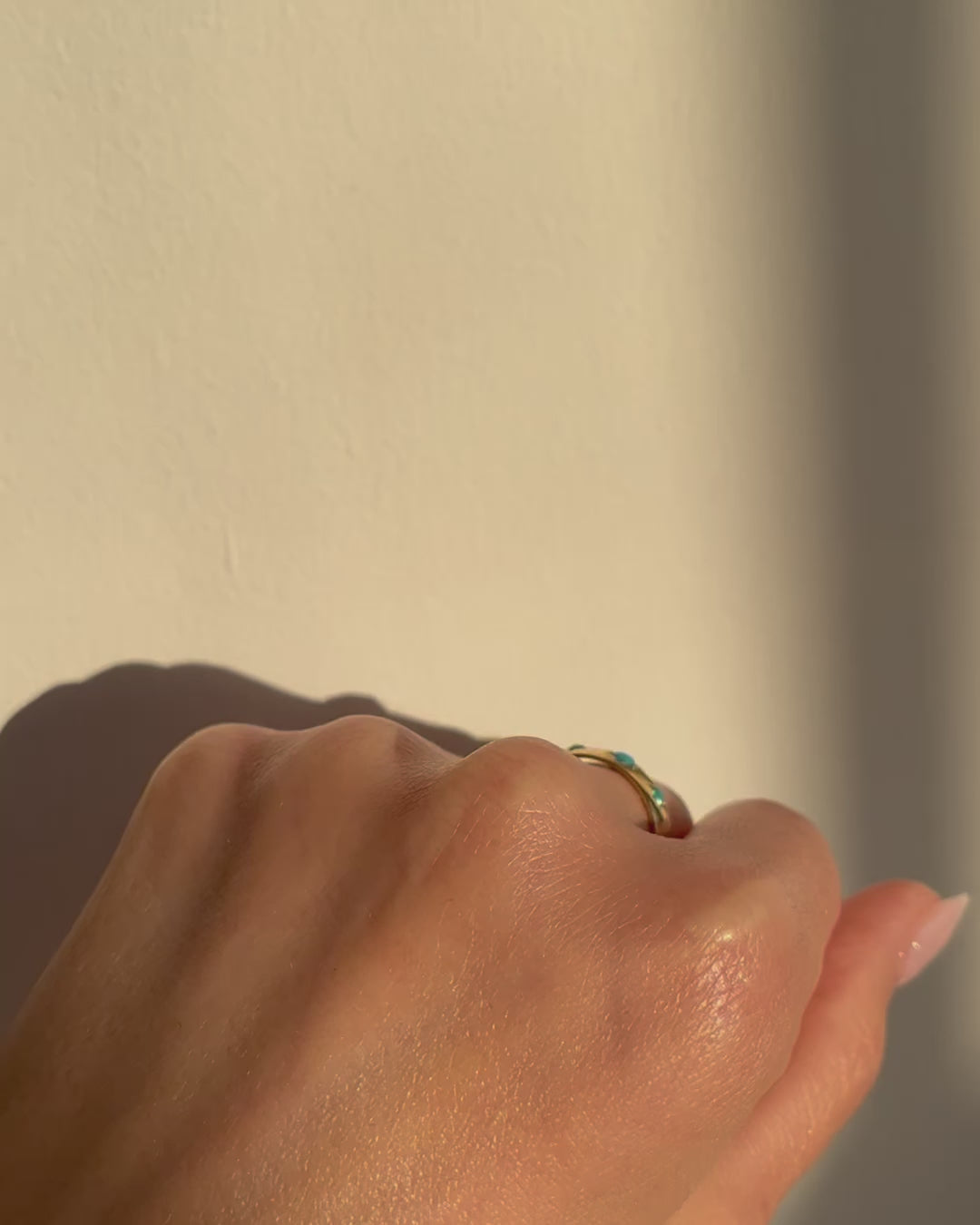 Ada Five-Stone Star-Set Gypsy 18K Yellow Gold Gemstone Ring, video