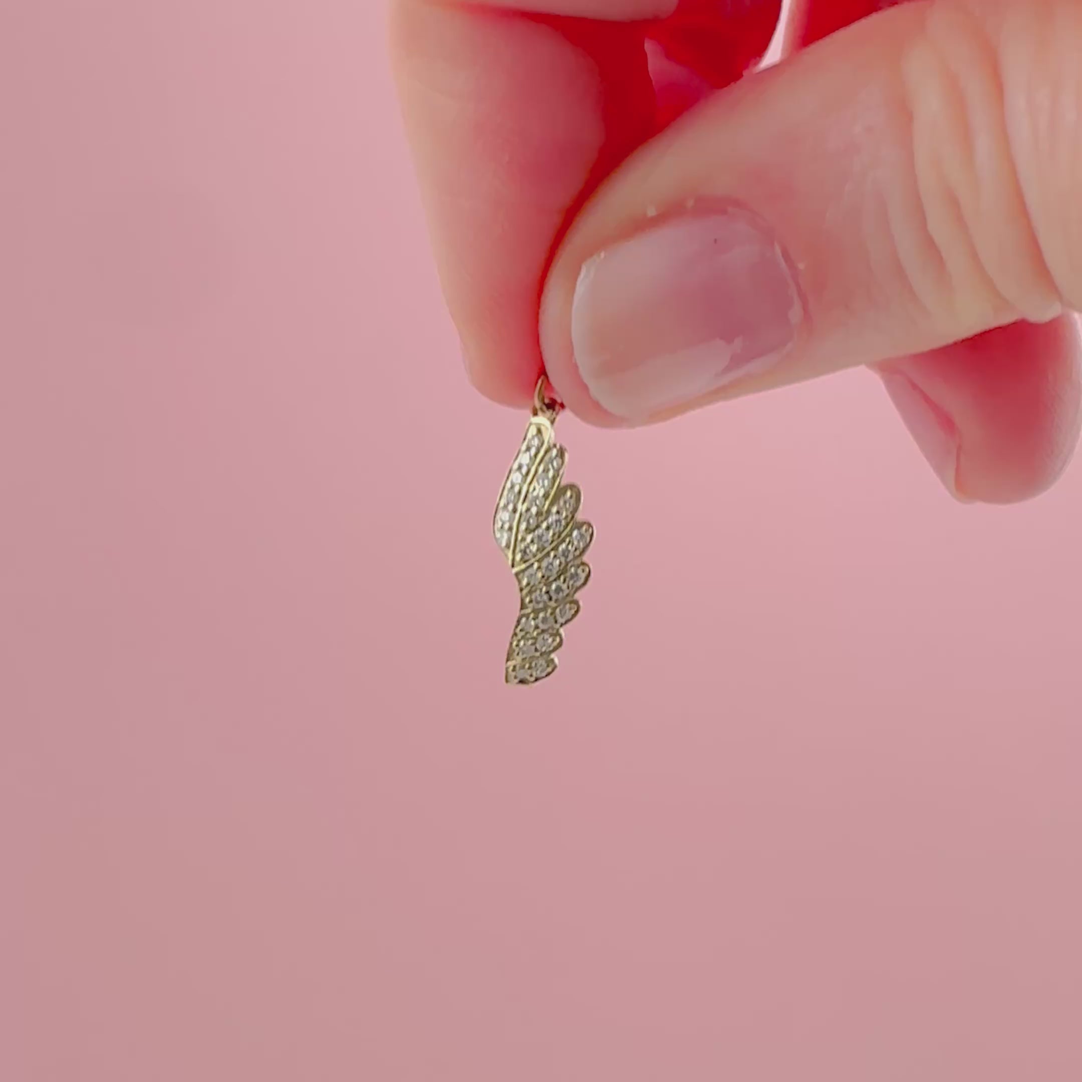 Constance Wing 0.14 Carat Diamond 14K Gold Pendant Necklace, video