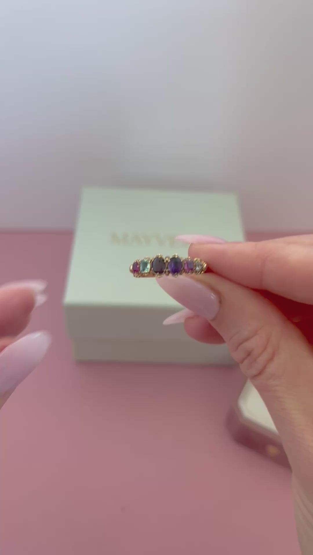 Antique Victorian REGARD Gemstone 15ct Gold Ring, video