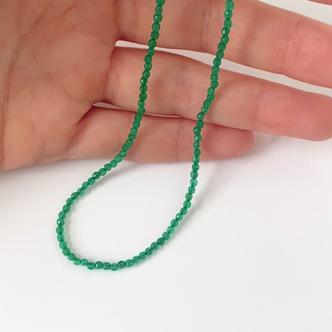 Green Agate Gemstone Necklace, video