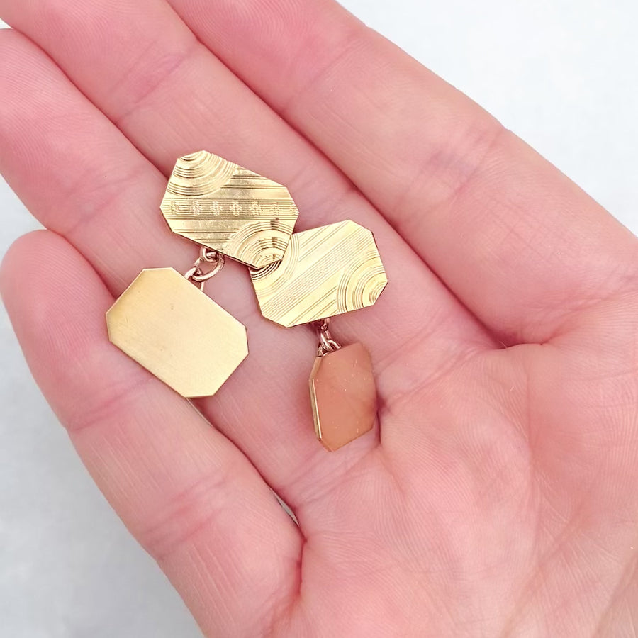 SOLD | Vintage 1960s 9ct Yellow Gold Square Cufflinks