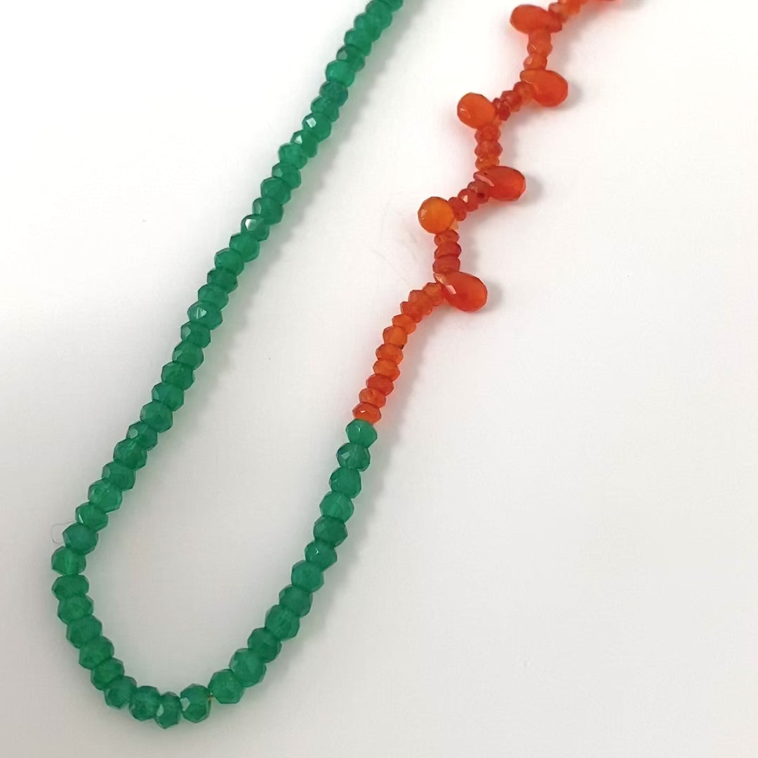 Carnelian & Agate Gemstone Necklace, video