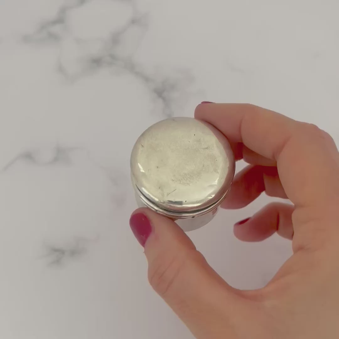 Antique 1905 Sterling Silver Vanity Pot, video