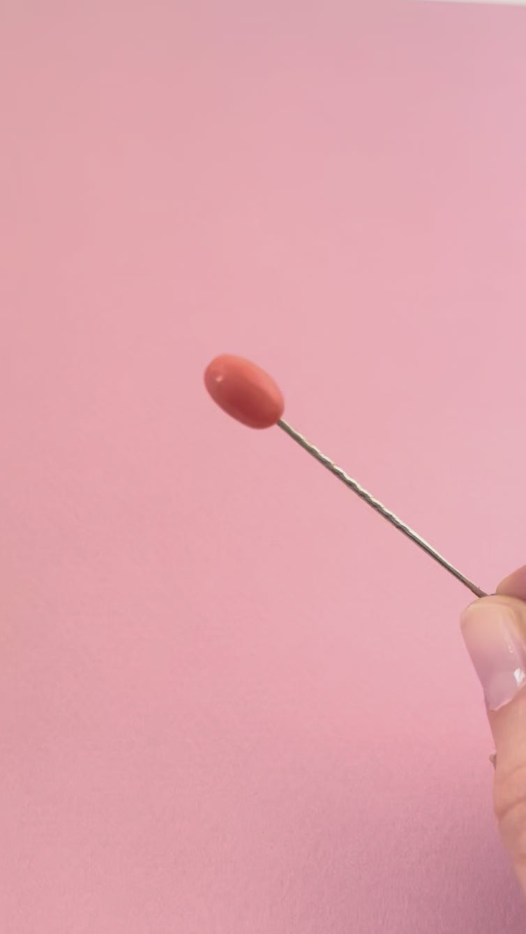 Antique Victorian Coral Bead Stick Pin Brooch