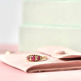 Reserved - Antique Edwardian 1906 Ruby Diamond 18ct Gold Ring