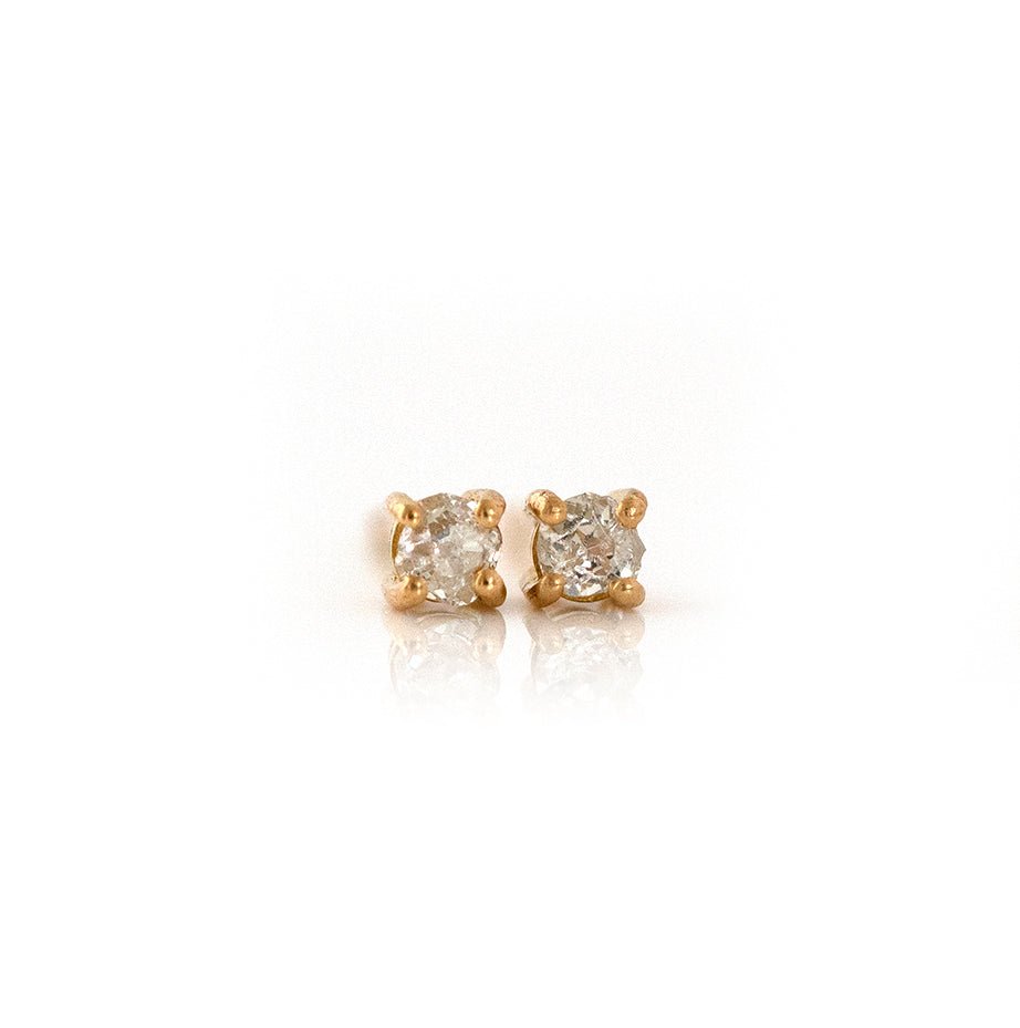 Reservado - Pendientes Antiguos Victorianos de Diamantes en Oro de 18 quilates