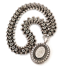 Antique Victorian Silver Star Ivy Locket and Collar Necklace