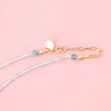 Rose Quartz Topaz Gemstone Necklace