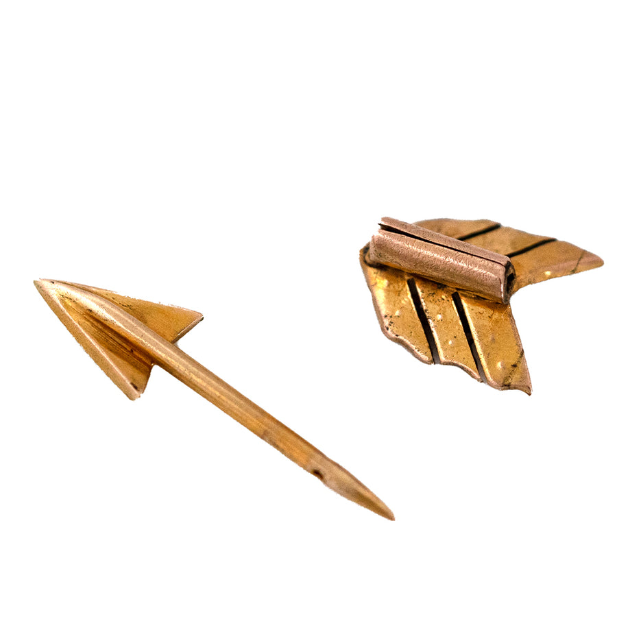 Antique Victorian 9ct Gold Seed Pearl Arrow Pin Brooch