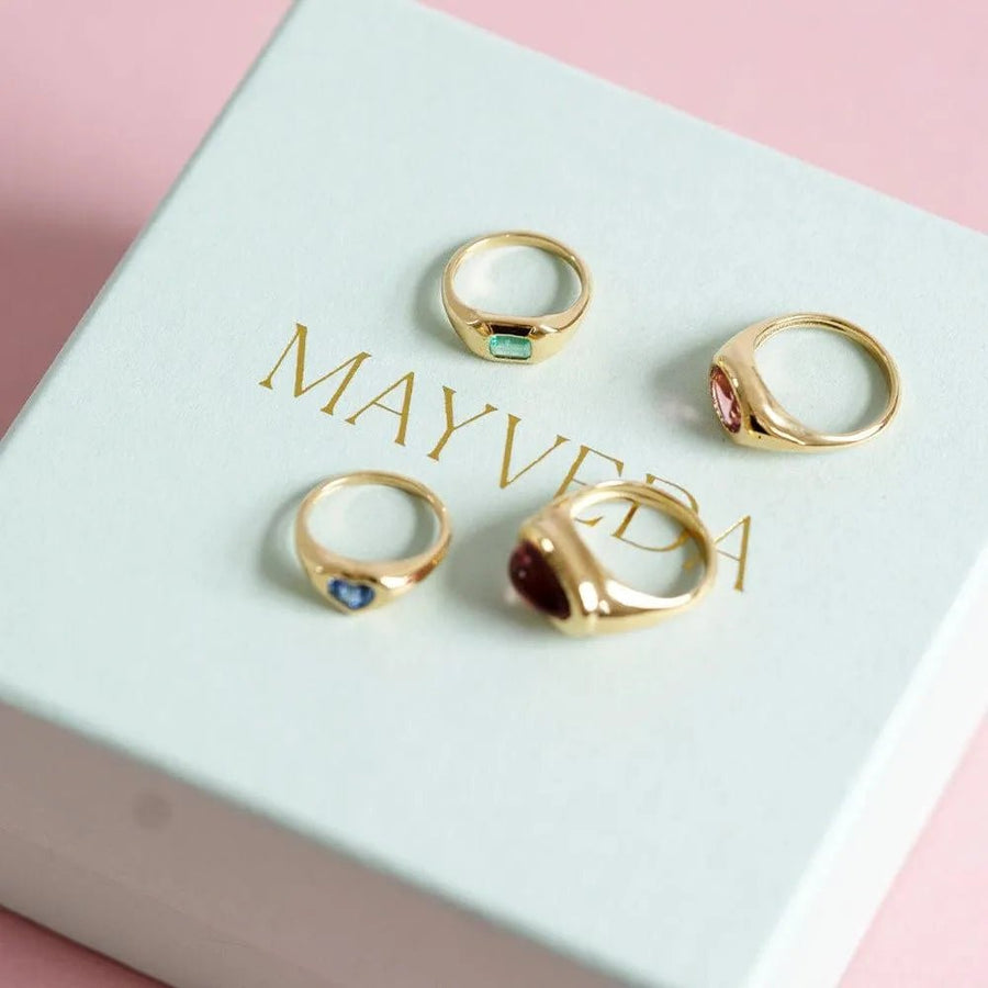 Signet 18ct Emerald Pinky Ring