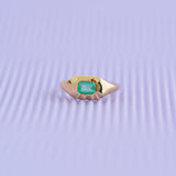 Signet 18ct Emerald Pinky Ring