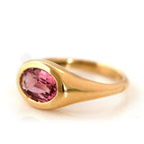 Signet 18ct Gold Tourmaline Ring