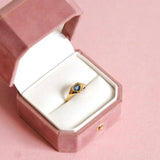 Signet 18ct Sapphire Heart Pinky Ring