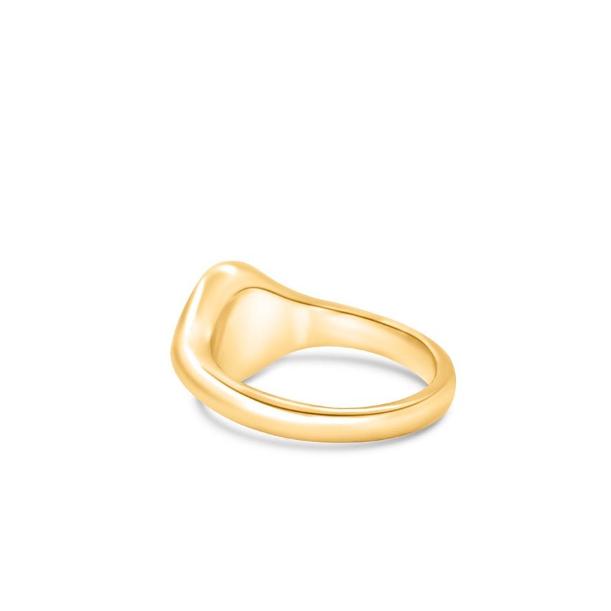 Ada Star 0.10 Carat Diamond 14K or 18K Gold Signet Ring, view 5