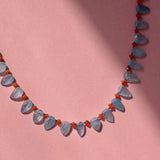 SOLD | Aquamarine & Carnelian Gemstone Necklace