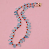 SOLD | Aquamarine & Carnelian Gemstone Necklace