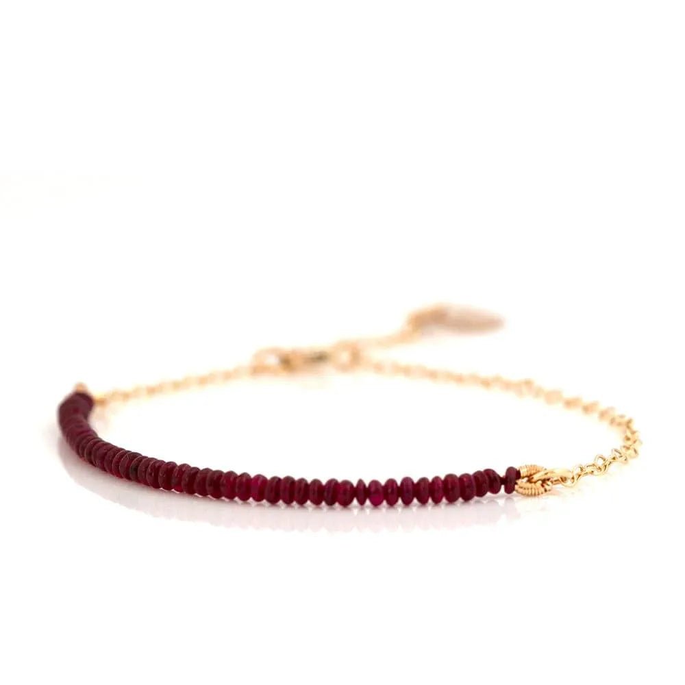 Ruby 18ct Gold Gemstone Bracelet