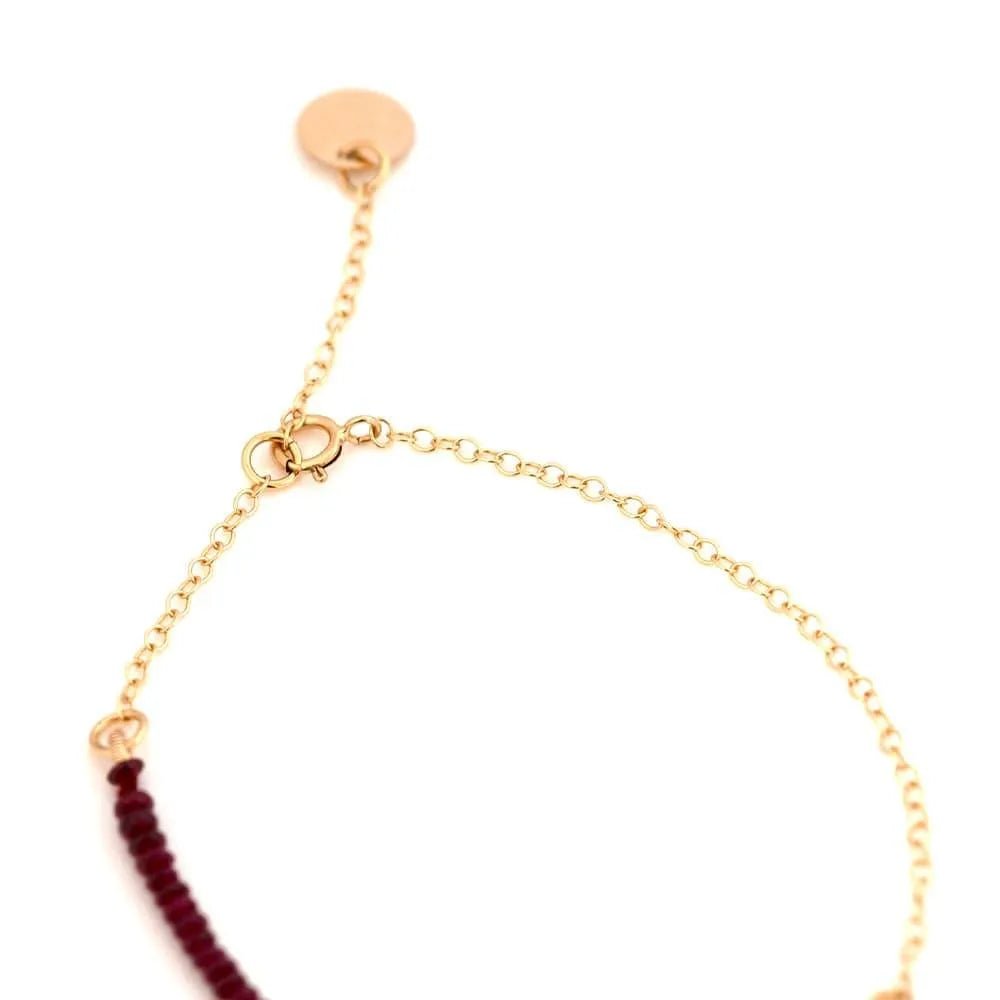 Ruby 18ct Gold Gemstone Bracelet, view 3