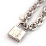 Tiffany & Co 1837 Padlock Charm Silver Bracelet