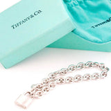Tiffany & Co 1837 Padlock Charm Silver Bracelet