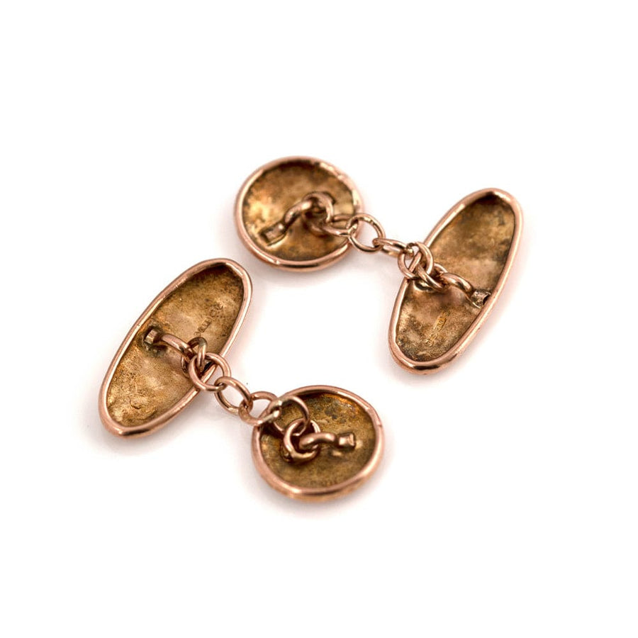 VICTORIAN Cufflinks Antique Victorian 9ct Rose Gold Engraved Cufflinks Mayveda Jewellery