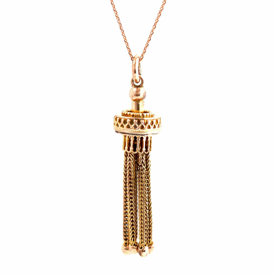 VICTORIAN Necklaces Antique Victorian 9ct Gold Tassel Necklace Mayveda Jewellery