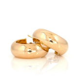 Vintage 18ct Gold Italian Hoop Earrings