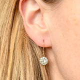 Vintage 1930s Paste Gold Drop Earrings