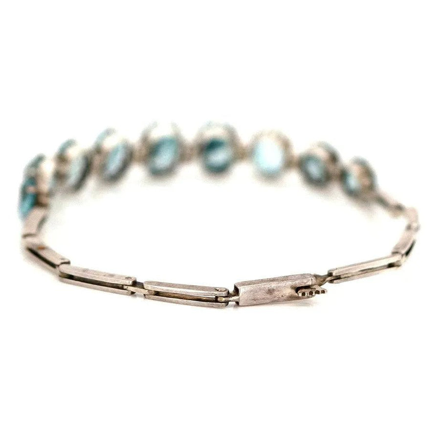 Vintage 1930s Zircon 9ct White Gold Bracelet