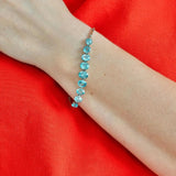 Vintage 1930s Zircon 9ct White Gold Bracelet