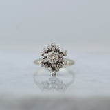 Vintage 1950s 18ct White Gold Diamond Ring