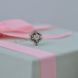 Vintage 1950s 18ct White Gold Diamond Ring