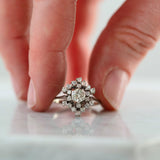 Vintage 1950s 18ct White Gold Diamond Ring