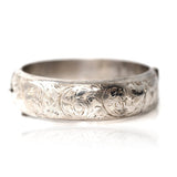 Vintage 1957 Engraved Silver Bangle Bracelet