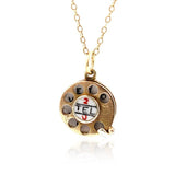 Vintage 1966 'I Love You' 9ct Gold Clock 9ct Gold Charm Necklace