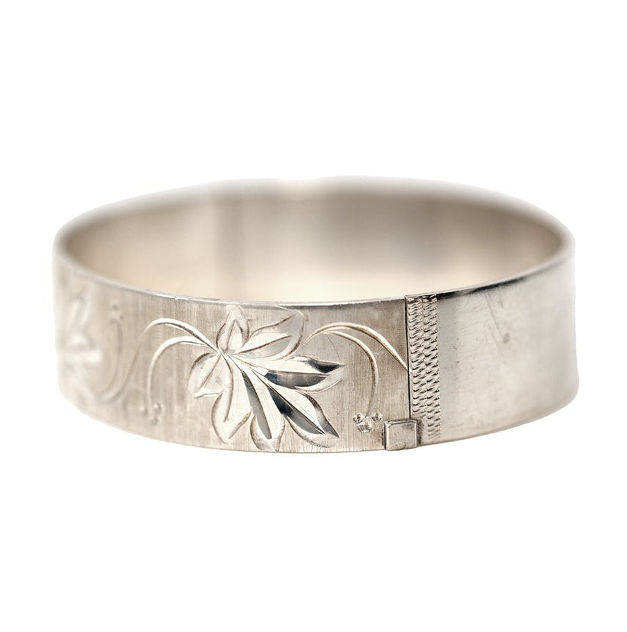 vintage silver bangle セット Vintage 1974 Floral Silver Bangle Bracelet – Mayveda Jewelry