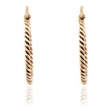 Vintage 9ct Gold Twisted Rope Hoop Earrings