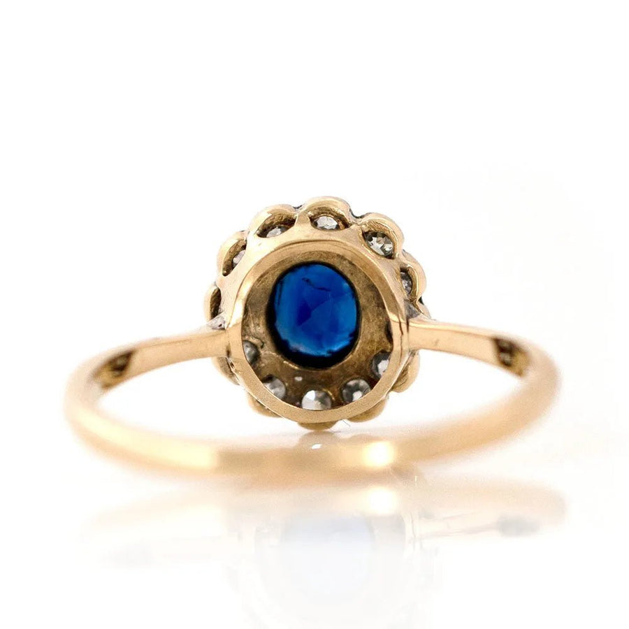 Vintage Edwardian 18ct Sapphire Diamond Ring