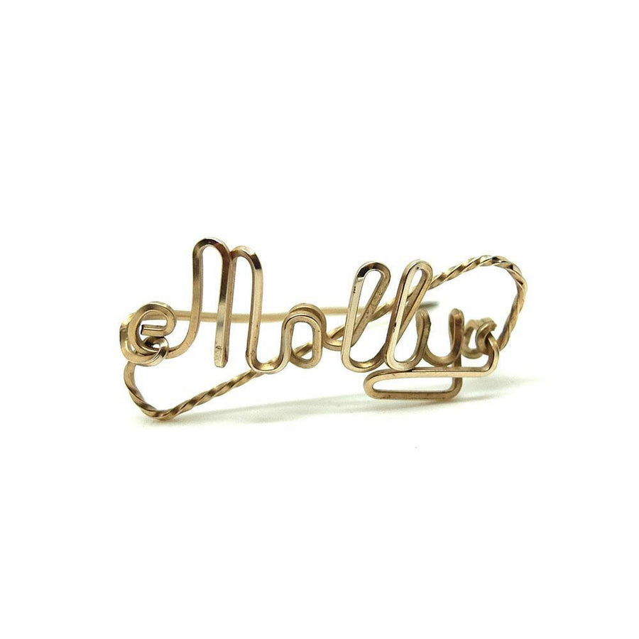 Vintage 1930s Rolled Gold 'Molly' Name Brooch