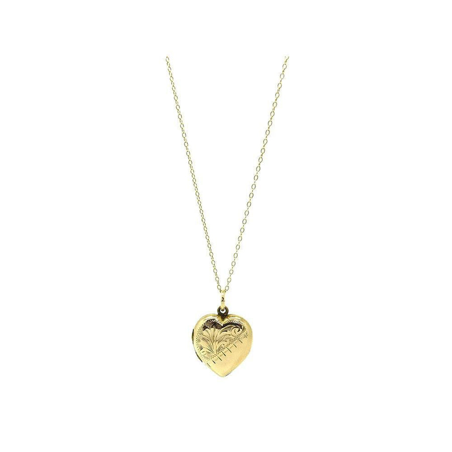 Vintage 1930s Gold Heart Locket Necklace