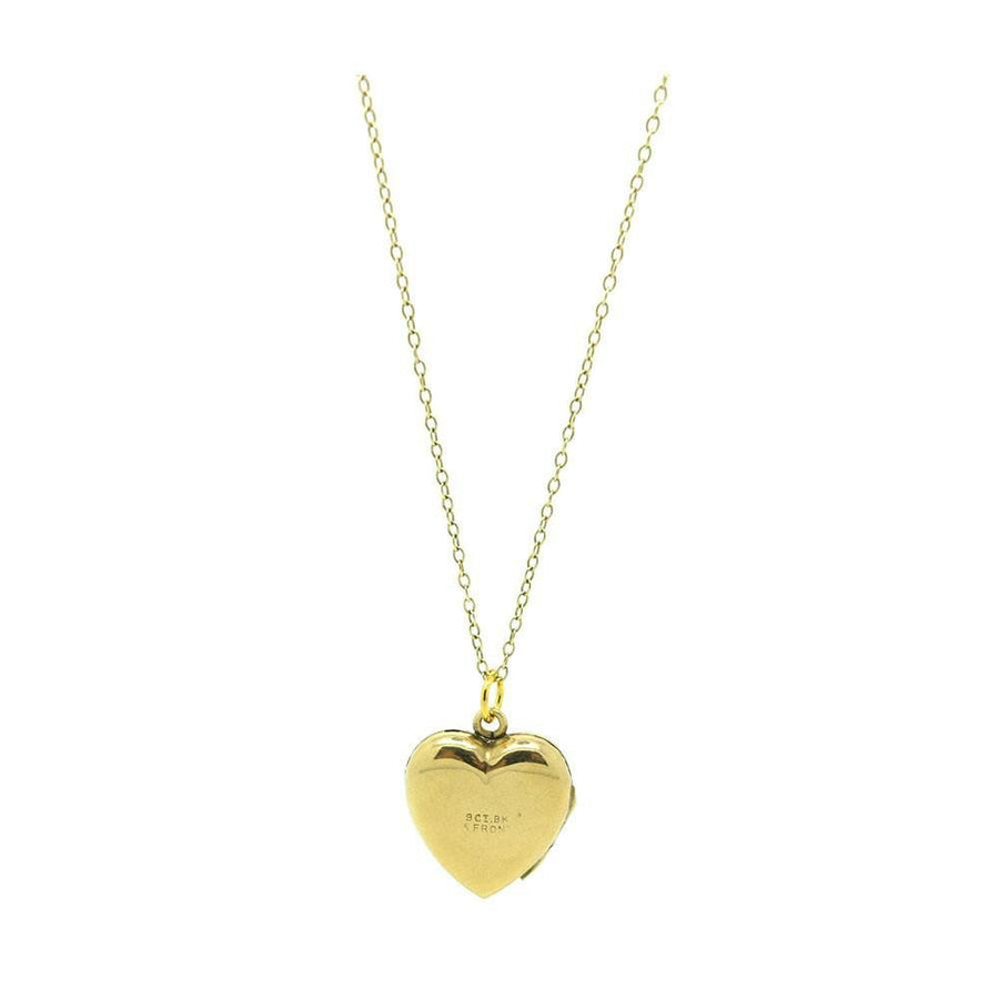 Vintage 1930s Gold Heart Locket Pendant