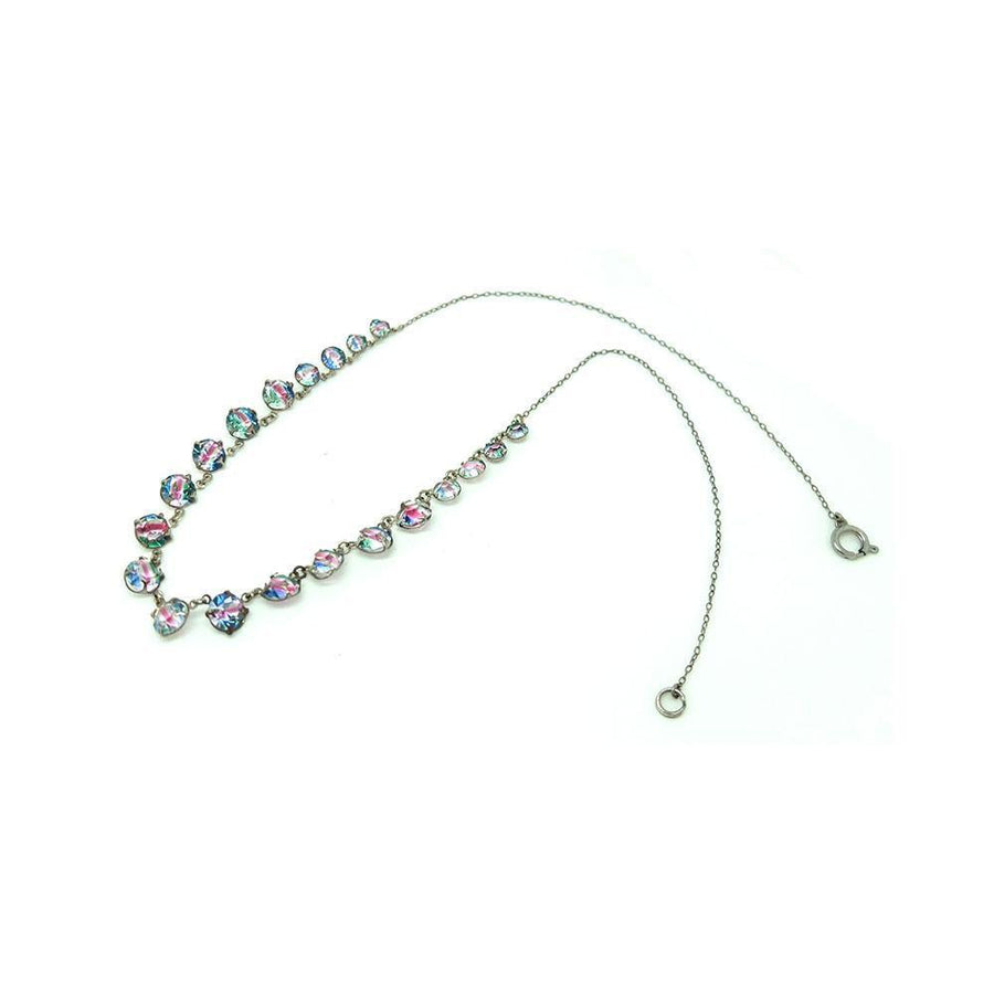 Vintage 1930s Iris Glass Necklace