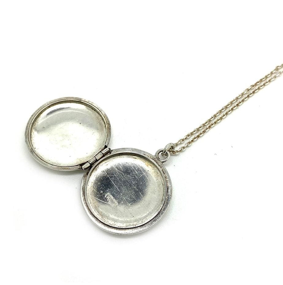 Vintage 1930s Silver Locket Necklace
