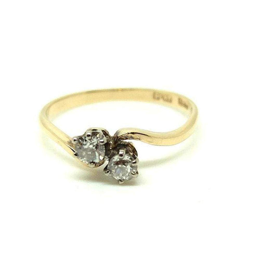 Antique Edwardian Toi et Moi 18ct Gold Diamond Ring