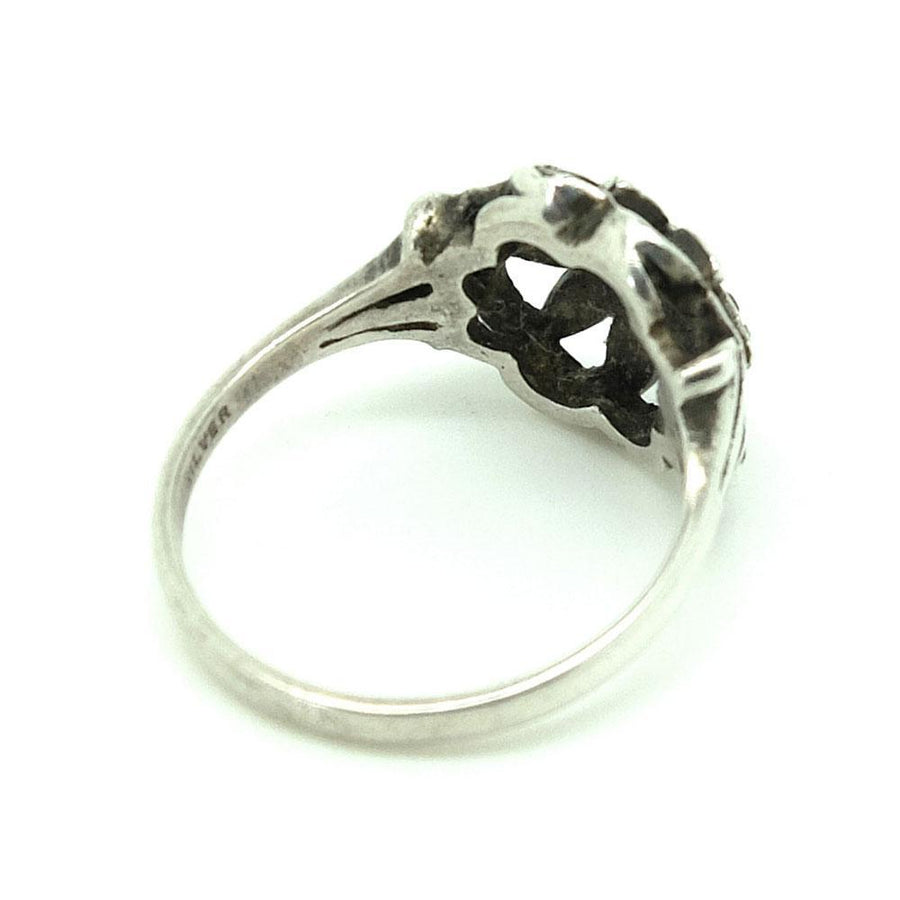 Vintage 1930s Art Deco Marcasite Silver Ring